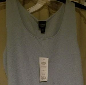 Eileen Fisher knitted wool tank. Blue. Medium